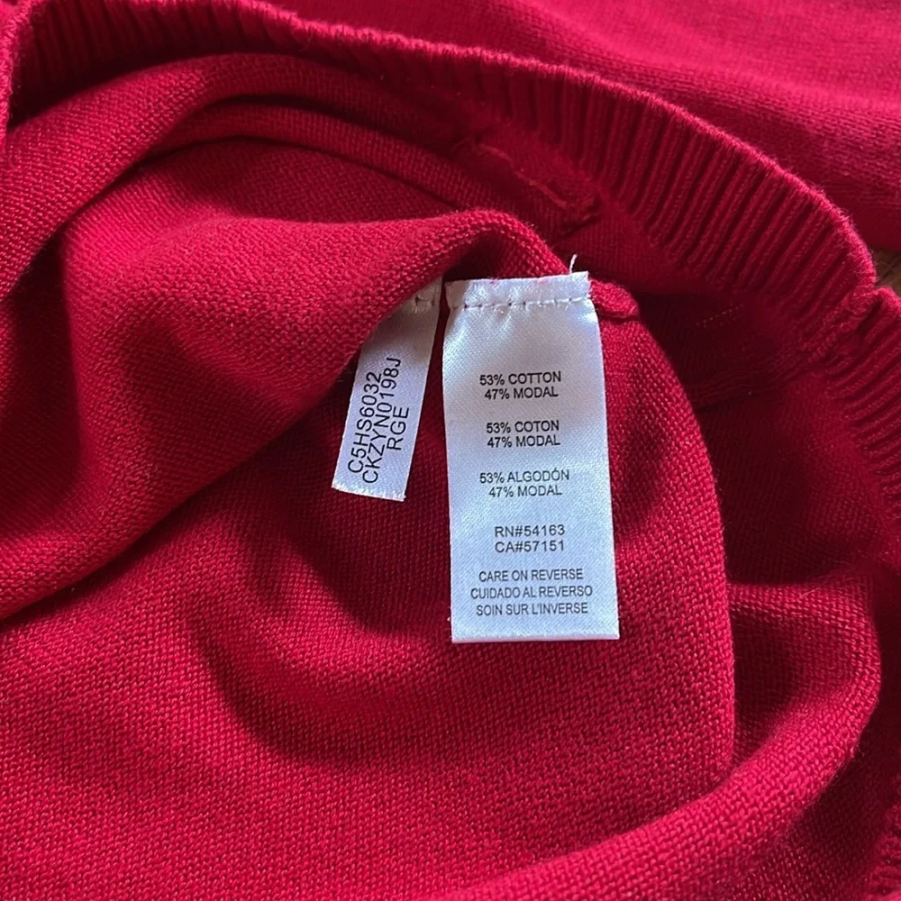 Calvin Klein Gold Stud Embellished Sweater in Red - Picture 11 of 14